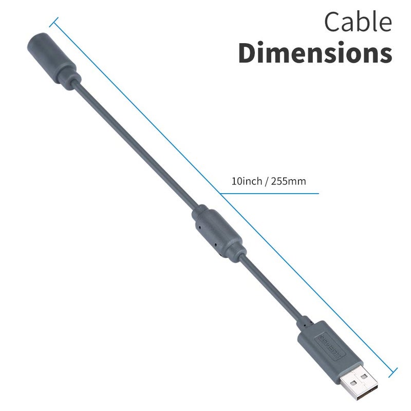 Trenro كابل USB قابل للفصل لجهاز Xbox 360، كابل محول USB متوافق مع وحدة تحكم Microsoft Xbox 360 السلكية لعبة Guitar Hero Rock Band - Image 4